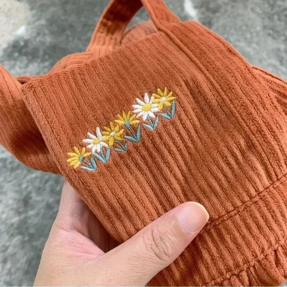 Embroidered Flower Jumper Dress - Picture 8 of 11